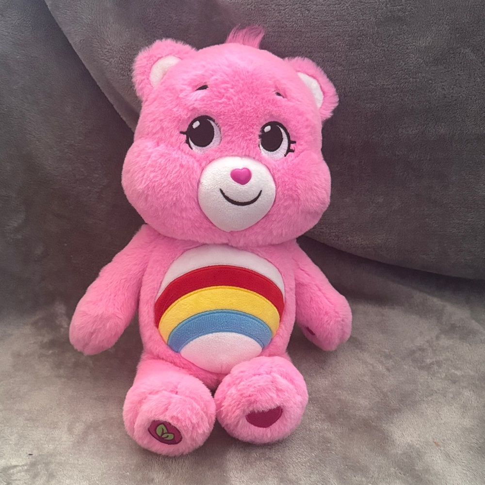 Cute Pink Rainbow Bear Plush Toy - Kids Toys